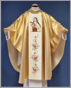 Ornat z wizerunkiem św. Teresy od Dzieciątka Jezus i Najświętszego Oblicza