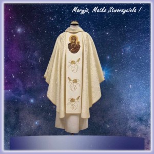 Ornat maryjny z wizerunkiem Matki Boskiej Częstochowskij