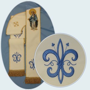 Stuła maryjna z wizerunkiem Matki Bożej Niepokalanej ( ST - 113 )