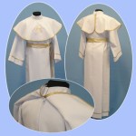 Alba komunijna z fałdą.