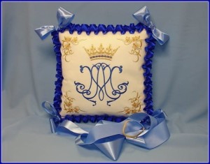 Poduszka procesyjna na Boże Ciało, maryjna - PO 001