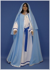 Strój Maryi na jasełk dla dziewczynki.