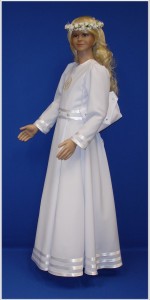 Sukienka komunijna z długim rękawem - ASKS/04