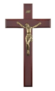 Krzyż wiszący, drewniany - h 320 mm
