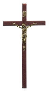 Krzyż drewniany, ciemny - h 125 mm 