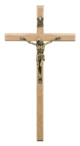 Krzyż drewniany, jasny - h 125 mm 